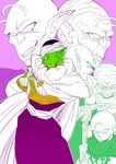  6+boys age_difference alien antennae artist_request cape crossed_arms dende dragon_ball dual_persona fangs father_and_son green_skin kami-sama male_focus moori_(dragon_ball) multiple_boys neil piccolo piccolo_daimaou pointy_ears serious smile turban 