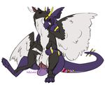 2016 balls black_fur claws dragon female feral feral_on_feral fur furred_dragon giraking giratina grey_fur horn knot legendary_pok&eacute;mon love_bite male male/female male_penetrating melthecannibal nidoking nintendo on_top penetration penis pok&eacute;mon pok&eacute;mon_(species) pussy red_eyes reverse_cowgirl_position sex simple_background sitting_on_knot smile tongue tongue_out video_games whiro white_background wings 
