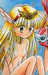  akazukin_chacha blonde_hair magical_princess nude open_eyes sitting 