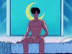  1boy bed bedroom bishoujo_senshi_sailor_moon chiba_mamoru male_focus nude penis sailor_moon sitting solo testicles window 