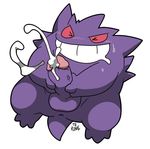  2017 3_toes anthro anus balls blush butt cum cumshot ejaculation eyes_closed feet gengar humanoid_penis lying male masturbation nintendo on_back orgasm orgasm_face penile_masturbation penis pok&eacute;mon pok&eacute;mon_(species) purple_balls purple_body purple_penis red_sclera retracted_foreskin signature simple_background solo sweat tekimi toes uncut video_games white_background 