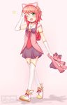  1girl annie_hastur ardenlolo full_body green_eyes league_of_legends pink_hair short_hair solo tagme 