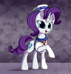  2017 blue_eyes calenita clothing equine female feral friendship_is_magic fur ghostbusters hair hat horse mammal meme my_little_pony parody pony purple_hair rarity_(mlp) solo white_fur 