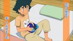  animated animated_gif black_hair blonde_hair brown_eyes cosmog green_eyes green_hair lillie_(pokemon) mao_(pokemon) pajamas pokemon pokemon_(anime) pokemon_sm pokemon_sm_(anime) sleepover 