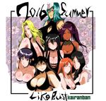  6+girls bleach breasts dark_skin green_hair huge_breasts kairanban matsumoto_rangiku multiple_girls neliel_tu_oderschvank orange_hair orihime_inoue purple_hair shihouin_yoruichi smile unohana_retsu 