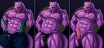  abs anthro areola balls barazoku belt bernard bernard_(ok_k.o.!_lbh) biceps big_muscles bulge canine cartoon_network claws clothed clothing erection fenrirwolfen fur half-closed_eyes humanoid_penis looking_at_viewer male mammal manly mostly_nude muscular navel nipples nude ok_k.o.!_let&#039;s_be_heroes open_mouth open_pants open_shirt pants pecs penis purple_fur sharp_claws sharp_teeth shirt smile solo speedo standing swimsuit teeth thick_thighs tongue tongue_out topless torn_clothing triceps underwear vein veiny_penis were werewolf wolf yellow_eyes 