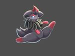  blue_eyes dengon nintendo pok&eacute;mon pok&eacute;mon_(species) simple_background spread_legs spreading video_games zorua 