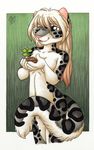  2010 amber_eyes anthro black_fur breasts convenient_censorship feline female fur green_background grey_fur hair leopard mammal michele_light nude plant raining simple_background snow_leopard solo spring water wet white_fur white_hair 