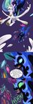  2017 armor comic dialogue duo elements_of_harmony english_text equine fangs female friendship_is_magic helmet horn magic mammal my_little_pony nightmare_moon_(mlp) princess_celestia_(mlp) sibling silfoe sisters text winged_unicorn wings 