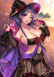  cleavage halloween ryuki see_through stockings thighhighs witch 
