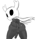  anthro anus armor balls bent_over big_butt blush butt butt_grab close-up clothed clothing cute erection hand_on_butt headgear helmet hi_res hollow_knight hollow_knight_(species) horn humanoid knight looking_at_viewer looking_back male nude penis presenting presenting_anus presenting_hindquarters protagonist_(hollow_knight) scarf solo spread_butt spreading standing thebuttgoblin thick_thighs video_games 