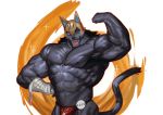  abs absurd_res canid canine clothed clothing digital_media_(artwork) fur hi_res male mammal muscular muscular_male nipples piard909 solo 