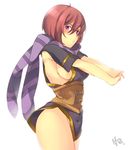  breasts groin large_breasts nel_zelpher pikkyo red_hair scarf short_hair sideboob solo star_ocean star_ocean_till_the_end_of_time 