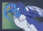  2017 blue_eyes blue_fur bulge caeruleus comic dragon duo eating eskaria145 feral fluffy food forced fur furred_dragon hi_res horn hungry licking lothar male multicolored_fur open_mouth oral_vore scalie size_difference slurping swallowing teeth throat tongue tongue_out vore white_fur 