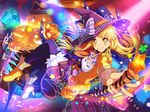  bang_dream! blonde_hair blush broom dress halloween hat long_hair smile tsurimaki_kokoro witch yellow_eyes 