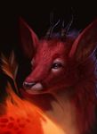  arrow blue_eyes cervine deer digital_media_(artwork) fur horn jademere male mammal red_fur solo 