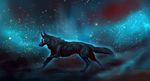  2017 ambiguous_gender black_fur black_nose canine digital_media_(artwork) dog feral fur jademere mammal paws solo 