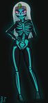  alien bodypaint bone breasts duck_dodgers female halloween holidays not_furry nude pussy queen_tyr&#039;ahnee relatedguy skeleton solo 