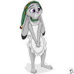  3_toes 4_fingers anthro crossover disney female judy_hopps lagomorph mammal odin_sphere pooka purple_eyes rabbit simple_background solo toes w4g4 white_background zootopia 