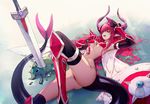  bikini_armor fate/grand_order horns lancer_(fate/extra_ccc) sword tail thighhighs wanke 