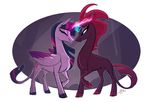  blue_eyes broken_horn cloven_hooves duo equine famosity female friendship_is_magic glowing hooves horn magic mammal my_little_pony my_little_pony_the_movie probablyfakeblonde romantic romantic_couple tempest_shadow_(mlp) twilight_sparkle_(mlp) unicorn winged_unicorn wings 