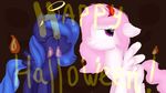  friendship_is_magic halloween holidays jbond my_little_pony postcard princess_celestia_(mlp) princess_luna_(mlp) text young 