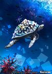  copyright_name coral crystal fish force_of_will gem haniwa_(refuge) no_humans official_art sparkle turtle underwater 