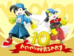  2007 belt clothing cute_fangs footwear gloves hyrika klonoa klonoa_(series) open_mouth pac-man pac-man_(series) pants shoes video_games yellow_eyes 