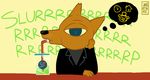  beverage canine clothed clothing digital_media_(artwork) drinking edit fox gakuseigitsune gregg_(nitw) mammal night_in_the_woods teeth thought_bubble 