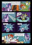  ! 2017 angry bandage black_border bobthedalek border comic costume cutie_mark dialogue duo english_text equine eyewear falling female friendship_is_magic glasses hair horn hospital_bed magic male mammal multicolored_hair my_little_pony open_mouth orange_hair starlight_glimmer_(mlp) sunburst_(mlp) text unicorn wide_eyed wounded yelling 