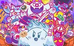  candy cape character_request commentary_request copy_ability dark_matter fangs food fuwa_rover gao_gao_(kirby) gaw_gaw ghost halloween hat horror_tramp invincible_candy king_dedede kirby kirby_(series) lollipop marx meta_knight multiple_boys mumbies_(kirby) official_art pumpkin scarfy single_eye squashini tedhaun tedhaun_jr. tree waddle_dee whispy_woods 