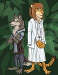  2017 anthro canine clothed clothing costume disney feline female fully_clothed fur grey_fur group halloween happy holidays jurassic_park jurassic_world male mammal officer_fangmeyer smile tiger wolf wolford ziegelzeig zootopia 