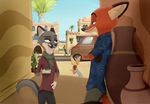  2017 anthro canine clothed clothing disney fan_character fennec finnick fox fur group hi_res jaskenator7000 male mammal nick_wilde orange_fur zootopia 