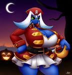  anthro averyshadydolphin big_breasts breasts dragon eyebrows female food fruit green_eyes halloween holidays huge_breasts jou miajou pirate_costume pumpkin wide_hips 