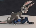  3_toes 3d_(artwork) adamb/fluffy anthro blender_(software) breasts clothing cunnilingus digital_media_(artwork) disney facesitting female female/female flat_chested fur judy_hopps lagomorph looking_pleasured lying mammal mostly_nude on_back oral rabbit selfcest sex square_crossover toes vaginal zootopia 