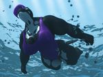  2017 3d_(artwork) anthro anthroanim biceps big_breasts breasts bubble cetacean clothing digital_media_(artwork) female hair hi_res mammal marine muscular muscular_female nipples orca orphilia_orca solo swimming underwater water whale wide_hips 