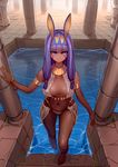  animal_ears bunny_ears fate/grand_order nitocris_(fate/grand_order) see_through swimsuits virgosdf wet wet_clothes 
