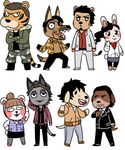  &lt;3 2017 alternate_form animal_crossing anthro ascot bear black_hair black_nose blush boots camo canine cat clothed clothing coat crossover cute daigo_dojima digital_media_(artwork) dog eye_patch eyebrows eyes_closed eyewear fangs feline floppy_ears footwear full-length_portrait fully_clothed glasses goro_majima group hair half-closed_eyes hana_(yakuza) hand_behind_head happy haruka_sawamura hood hoodie jacket jeans jewelry kazuma_kiryu kiiryukazuma_(artist) lagomorph legwear lion looking_at_viewer mammal necklace necktie nintendo open_mouth open_smile pants pockets portrait pose rabbit shirt shoes short_hair shun_akiyama skirt smile stockings suit taiga_saejima tatsuo_shinada teeth tiger topless undershirt vest video_games what yakuza_(series) 