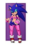  armwear blue_fur clothed clothing colored_nails crossdressing fingerless_gloves footwear fur gloves green_eyes hedgehog high_heels legwear lipstick makeup mammal panties penis pink_armwear pink_legwear pink_underwear pranky shoes sonic_(series) sonic_the_hedgehog thecon thigh_highs underwear 