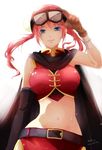  bad_id bad_pixiv_id blue_eyes breasts bun_cover chinese_clothes double_bun dress gintama goggles goggles_on_head groin highres kagura_(gintama) large_breasts long_hair red_hair smile solo sss3 