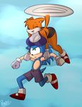  boob_hat breasts canine cleavage clothed clothing crossgender fox hedgehog mammal miles_prower mobian_(species) pranky sonic_(series) sonic_the_hedgehog 