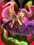  2017 :| buckitponydoodles claws digital_media_(artwork) discord_(mlp) draconequus duo equine erection feathered_wings feathers female feral fluttershy_(mlp) friendship_is_magic humanoid_penis larger_male male male/female mammal my_little_pony pegasus penis psychedelic purple_penis red_eyes size_difference smaller_female spread_wings surprise url wings yellow_sclera 