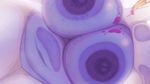  2017 4_fingers animated anthro areola big_breasts breasts deep_navel english_text erect_nipples female front_view halloween holidays huge_breasts legendary_pok&eacute;mon looking_at_viewer lugia navel nintendo nipples nude on_glass open_mouth pok&eacute;mon pok&eacute;mon_(species) purple_body shirokoma solo text thick_thighs tongue tongue_out video_games voluptuous white_body wide_hips 