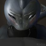  2017 anthro big_penis blush breasts digital_drawing_(artwork) digital_media_(artwork) digitigrade dragon erection fellatio female fish huge_penis ko kodus male male/female marine oral penetration penis sex shark simple_background 