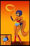  2017 anthro astraldog black_nose boots breasts butt butt_pose canine carmelita_fox clothed clothing crown dc_comics female footwear fur hair mammal simple_background sly_cooper_(series) video_games 