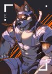  2017 abs anthro biceps canine clothed clothing digital_drawing_(artwork) digital_media_(artwork) halloween holidays littleblackalas male mammal muscular muscular_male pecs 