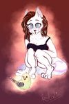  2017 anthro avian birb bird blue_eyes blush breasts butt canine cat clothed clothing cute digital_media_(artwork) ear_piercing feline female fox fur hair interested kotalis light looking_at_viewer mammal open_mouth panties parrot piercing pose pussy simple_background smile solo thong underwear white_fur 