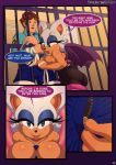  anthro between_breasts breasts bulge butt chiropteran comic dialogue female human male male/female mammal rouge_the_bat scificat sonic_(series) 