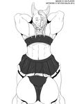 2013 abs anthro balls bandeau biceps big_balls black_and_white canine clothed clothing collar crossdressing deonwolf digital_media_(artwork) eyebrows front_view hair half-closed_eyes hands_behind_head hi_res huge_balls hyper hyper_balls long_hair looking_at_viewer male mammal meade monochrome muscular muscular_male navel navel_piercing panties pecs piercing portrait simple_background skirt smile solo standing three-quarter_portrait underwear white_background wolf 