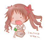  armband brown_hair chibi long_hair o_o rubii school_uniform shirai_kuroko solo to_aru_kagaku_no_railgun to_aru_majutsu_no_index twintails yawning 